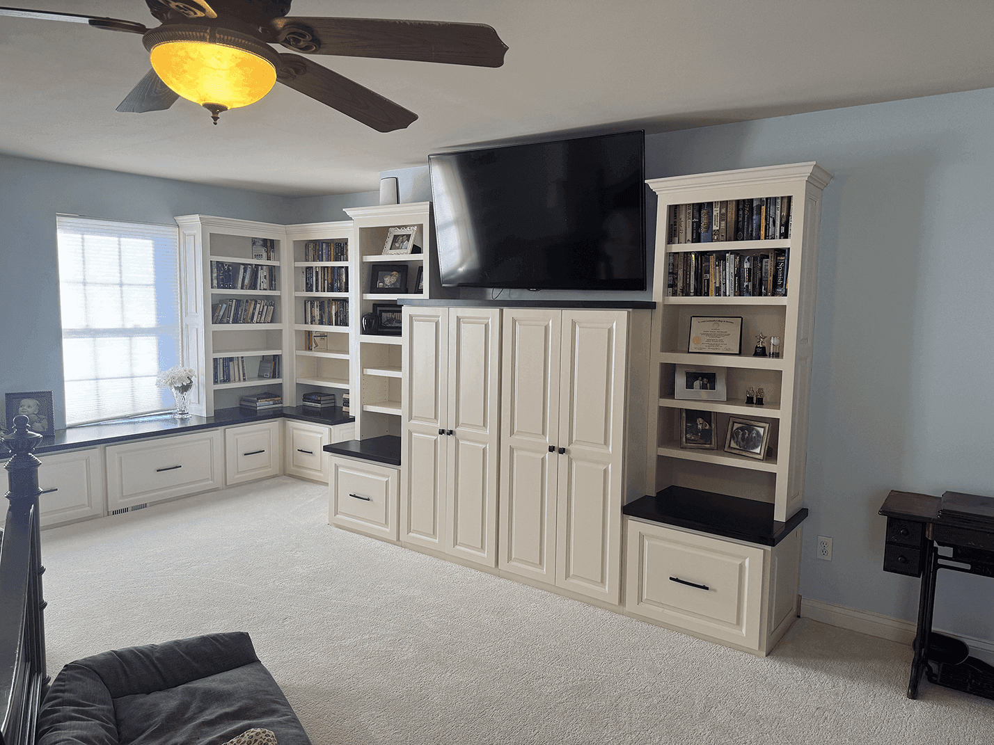 Custom bedroom built-in cabinetry with professional wood interiors bedroom remodel by Professional Wood Interiors - St. Louis, MO