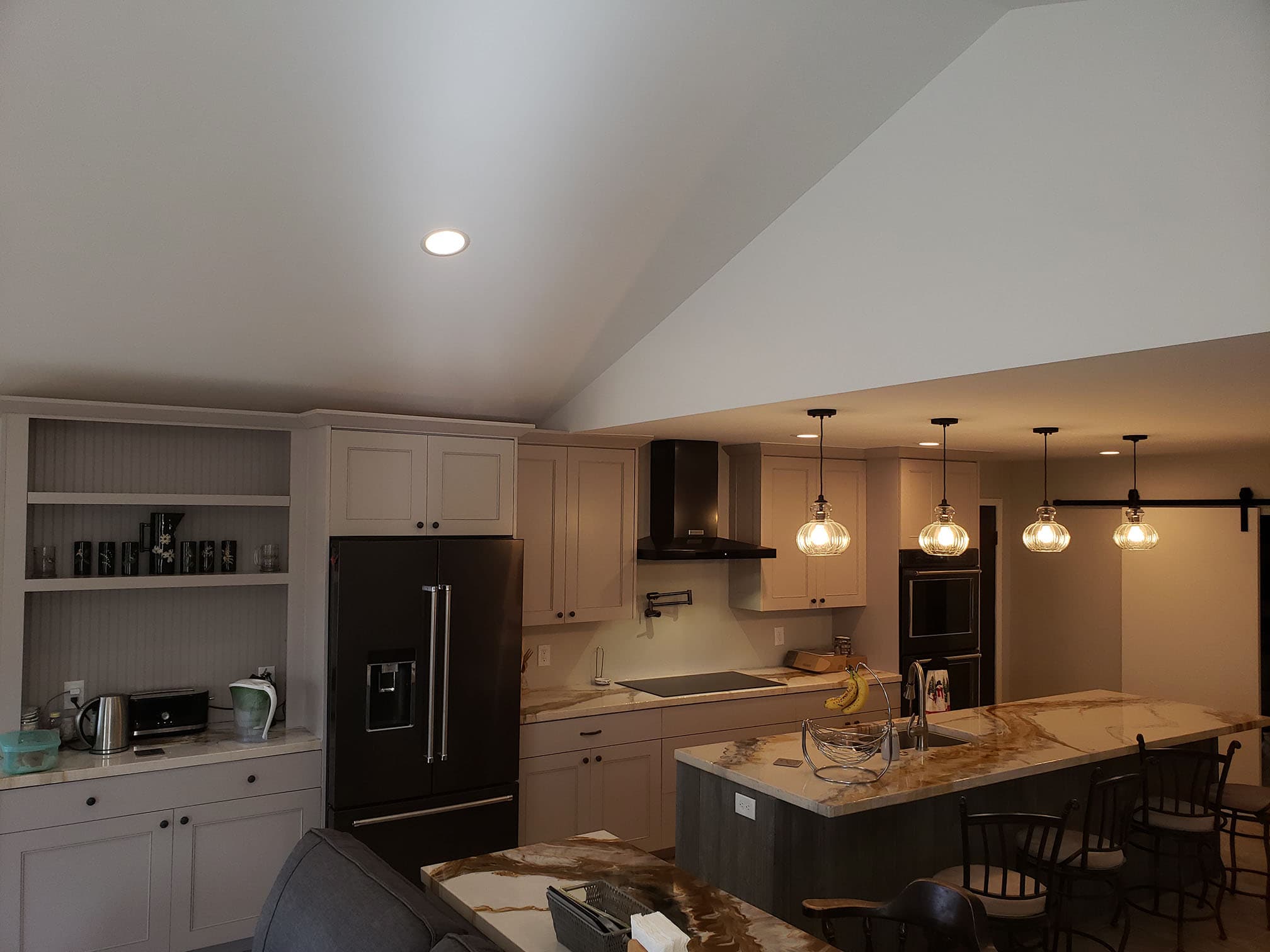 Quartzite Luxury Kitchen Custom kitchen remodel featuring white luxury kitchen remodel by Professional Wood Interiors - St. Louis, MO